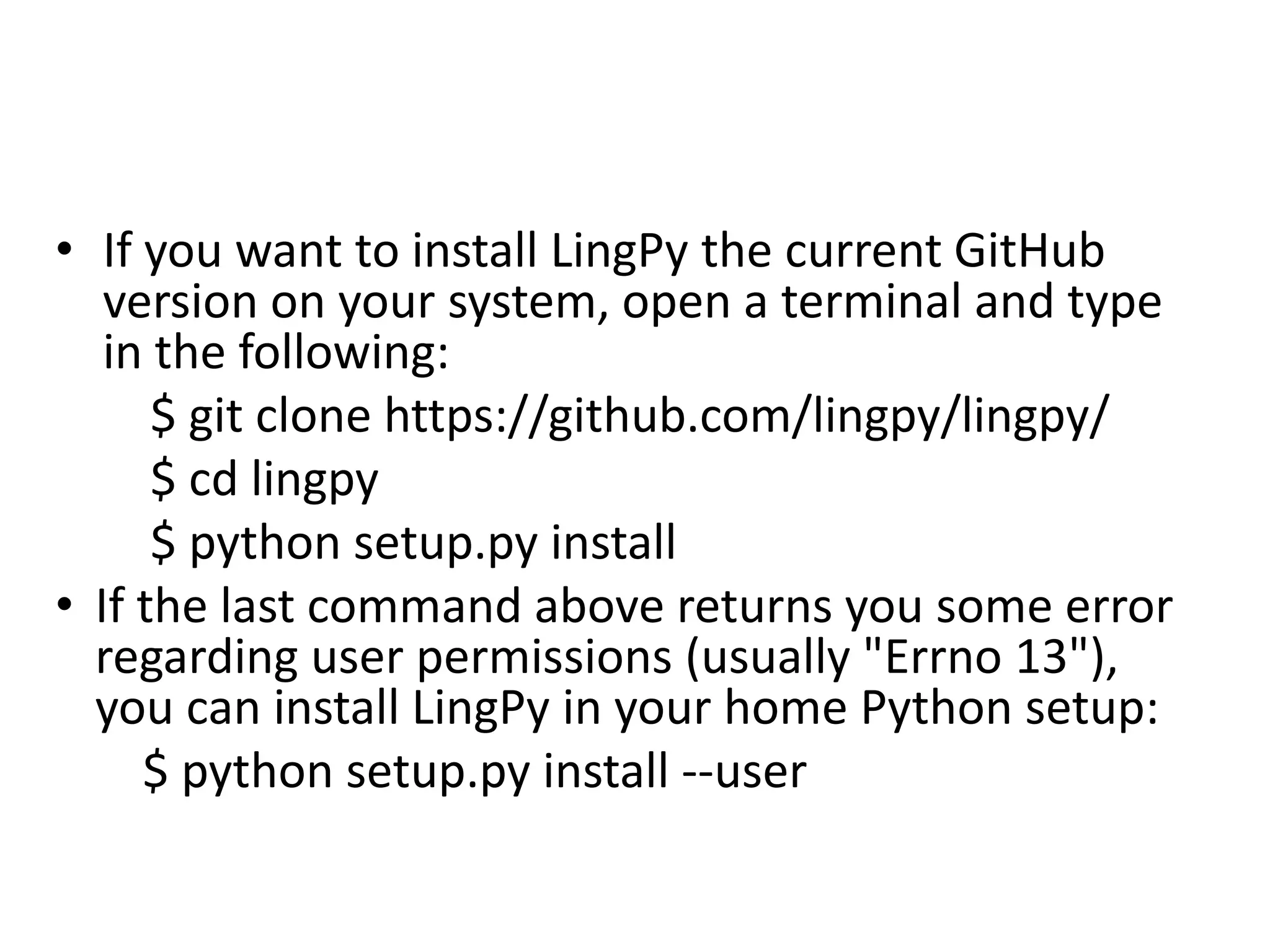LingPy : A Python Library for Historical Linguistics | PPT