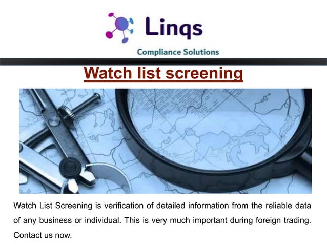 Watch list screening | PPT