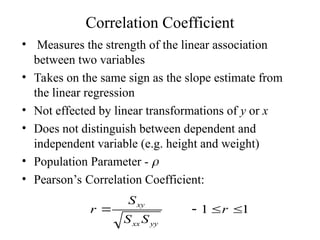 linear regression and correlation power point | PPT
