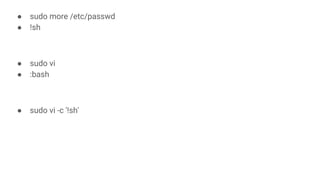 Linux Privilege Escalation with Lin Security. | PDF