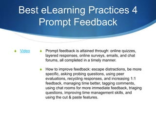Meaningful Feedback in the Online Learning Environment | PPTX