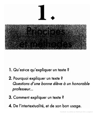 Facebook : La culture ne s'hérite pas elle se conquiert 
 