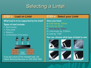 Selecting a LintelSelecting a Lintel
 