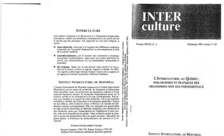 L'interculturel au québec philosophies et pratiques des organismes non gouvernementaux
