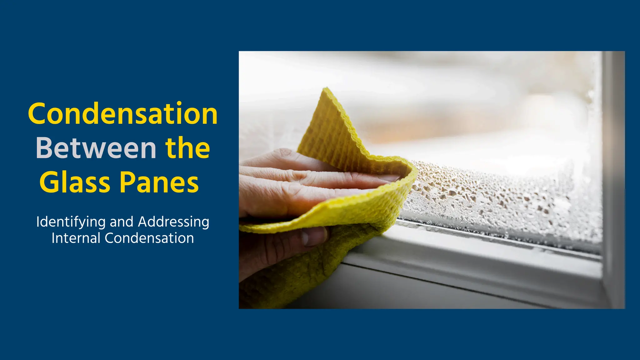 Condensation
Between the
Glass Panes
Identifying and Addressing
Internal Condensation
 