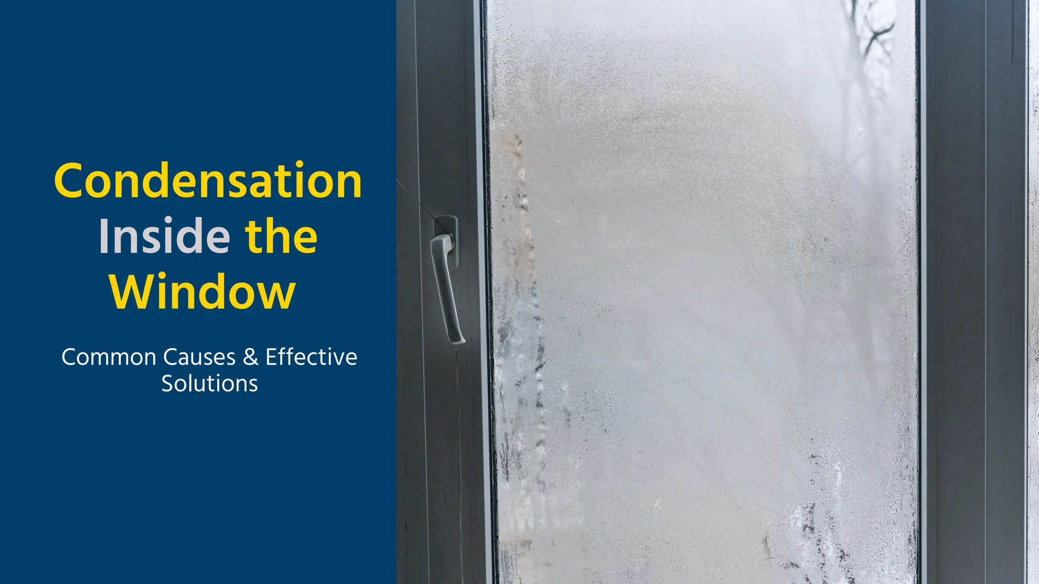 Condensation
Inside the
Window
Common Causes & Effective
Solutions
 