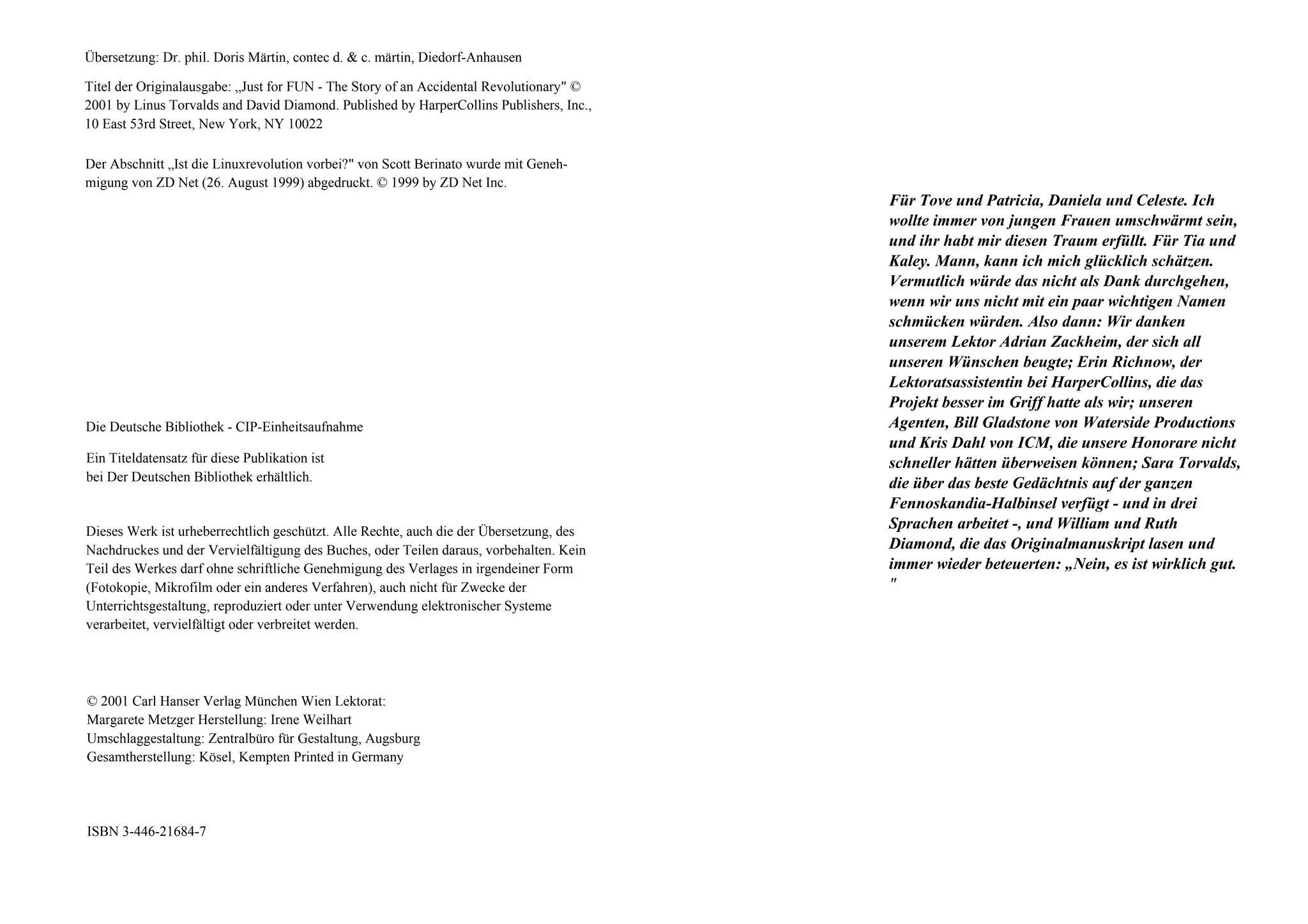 Linus Torvalds Just For Fun