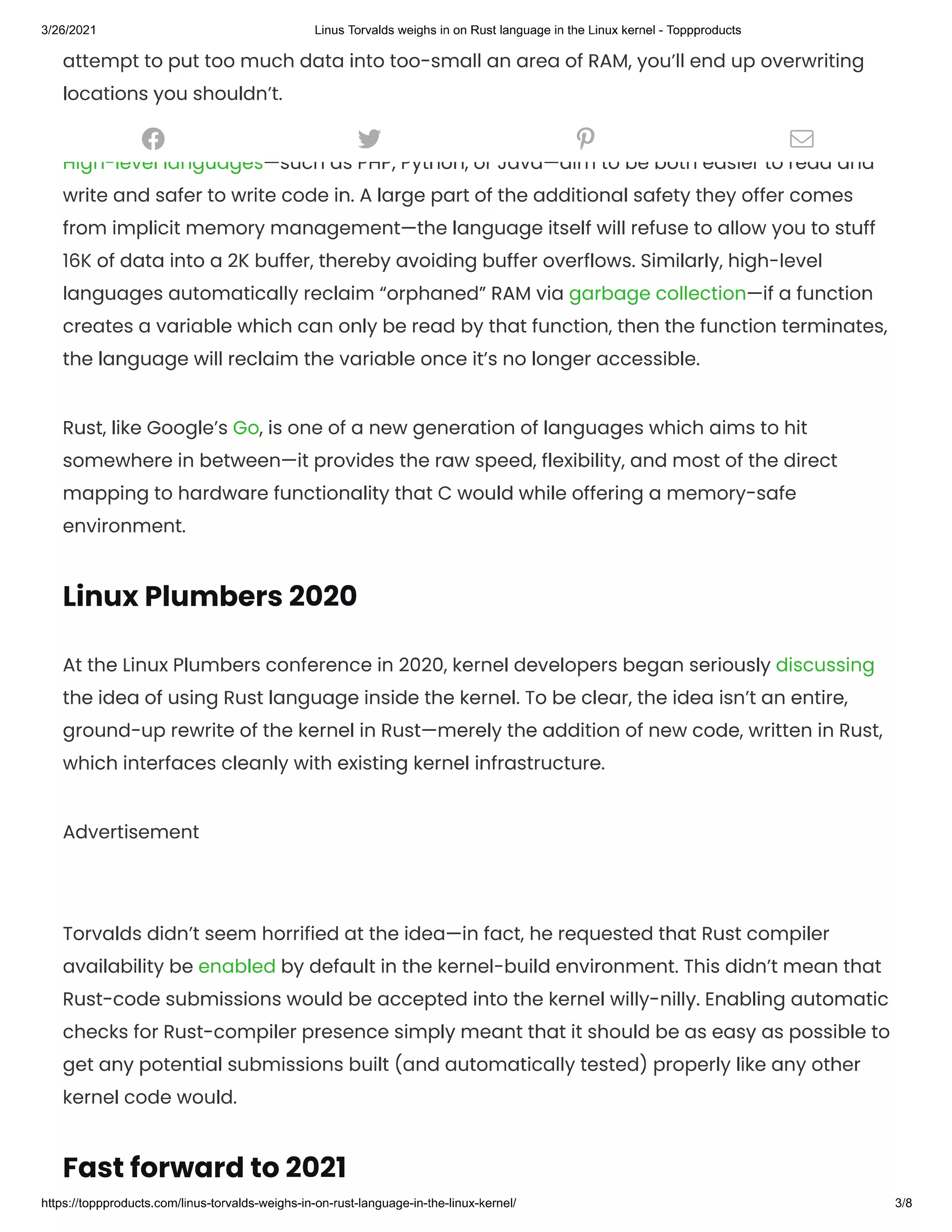 Linus torvalds weighs in on rust language in the linux kernel
