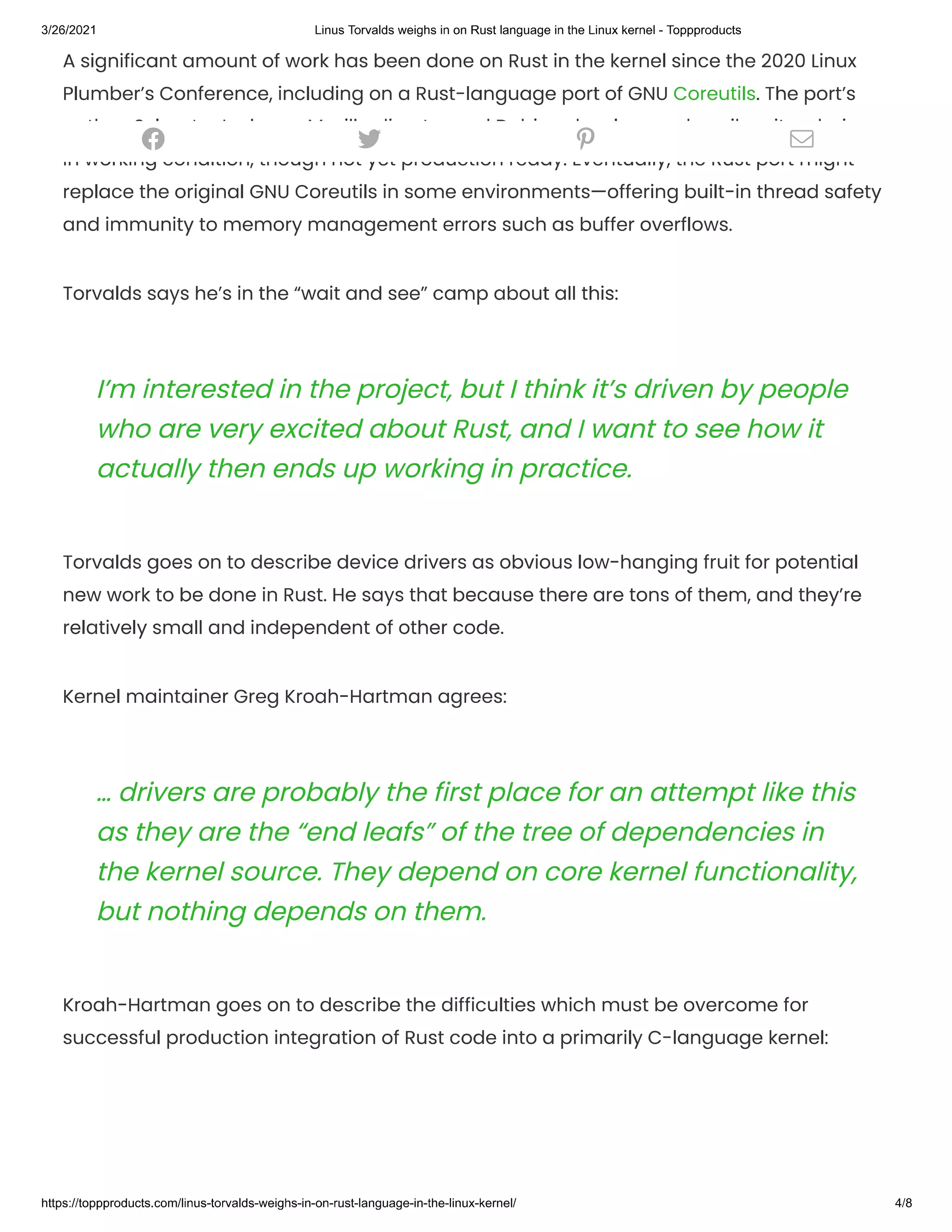 Linus torvalds weighs in on rust language in the linux kernel