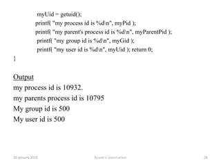 Program#include <stdio.h>#define MAX_LINE 40 #define FILENAME "myfile.txt“typedef struct { int id; float x_coord; float y_coord; char name[MAX_LINE+1]; }MY_TYPE_T; MY_TYPE_T object;int main() {int i;FILE *fin; fin = fopen( FILENAME, "r" );	 /* Open the input file */12 January 2010Knowx innovation21