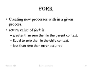 /* Get the first entry */rewind( fin ); fread( &object, sizeof(MY_TYPE_T), 1, fin ); printf("%d %f %f %s\n", object.id, object.x_coord, object.y_coord, 	object.name ); fclose( fin );return 0; }  12 January 2010Knowx innovation23
