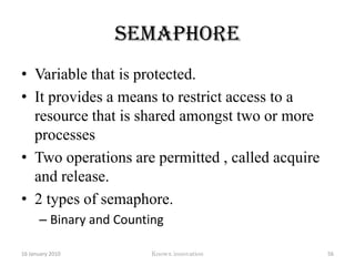 Receive the messageAPIint msgrcv (int msqid, void *msgp, size_t msgsz, long msgtyp, int msgflg);Arguments-msqid is the queue id of the existing queue.msgp is the point to a receiving buffer large enough to hold the received messagemsgszthe maximum size of the received message12 January 2010Knowx innovation51
