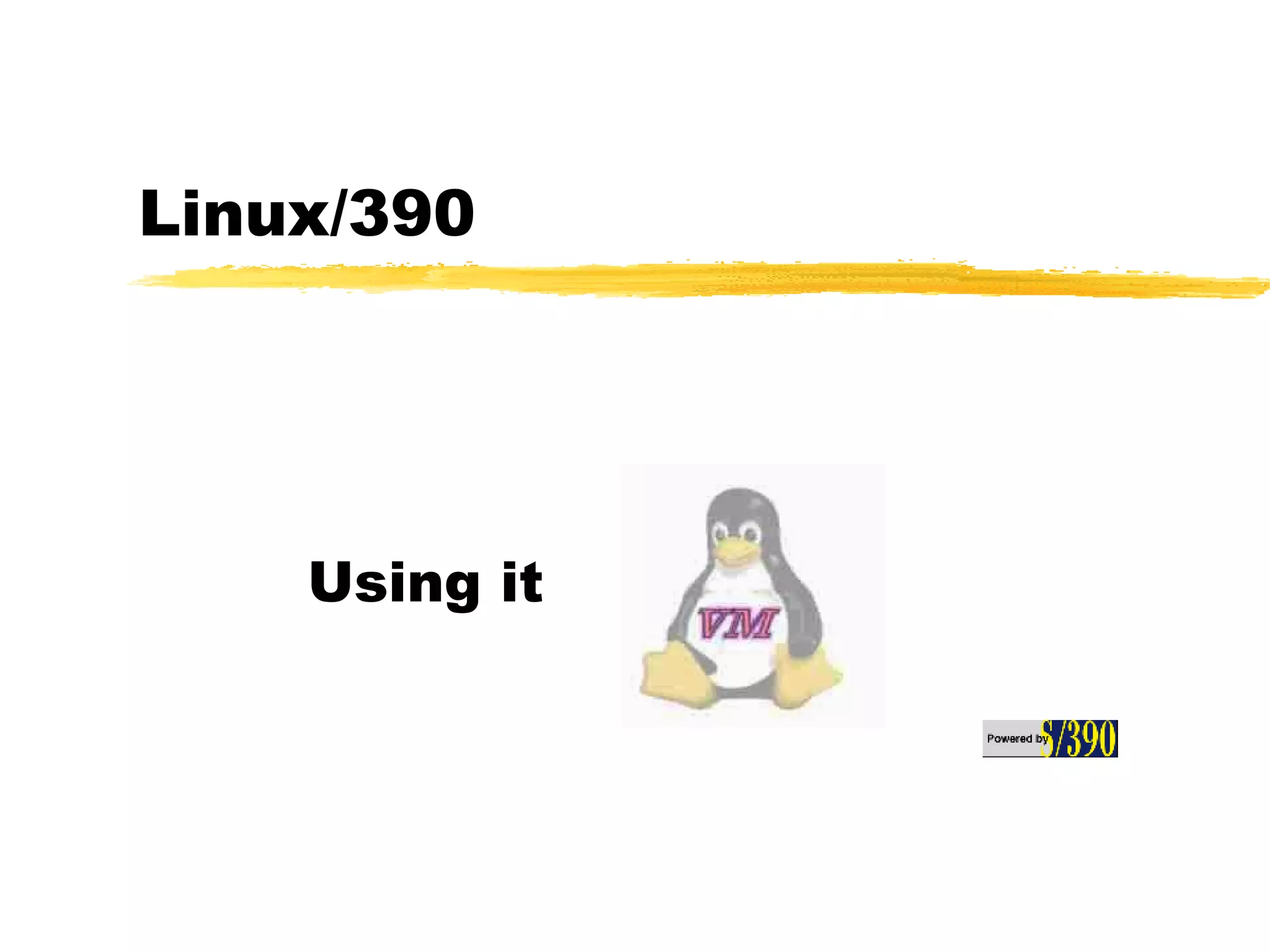 Linux/390 Using it 