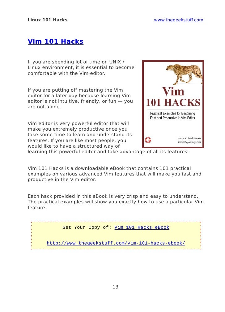 Vim 101 Hacks Pdf