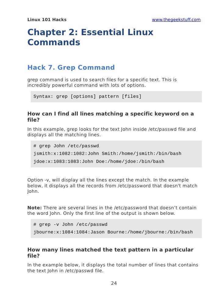 Linux 101-hacks