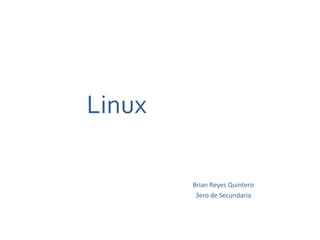Linux Brian Reyes Quintero 3ero de Secundaria 