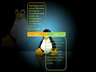 linea del tiempo de linux | PPTX