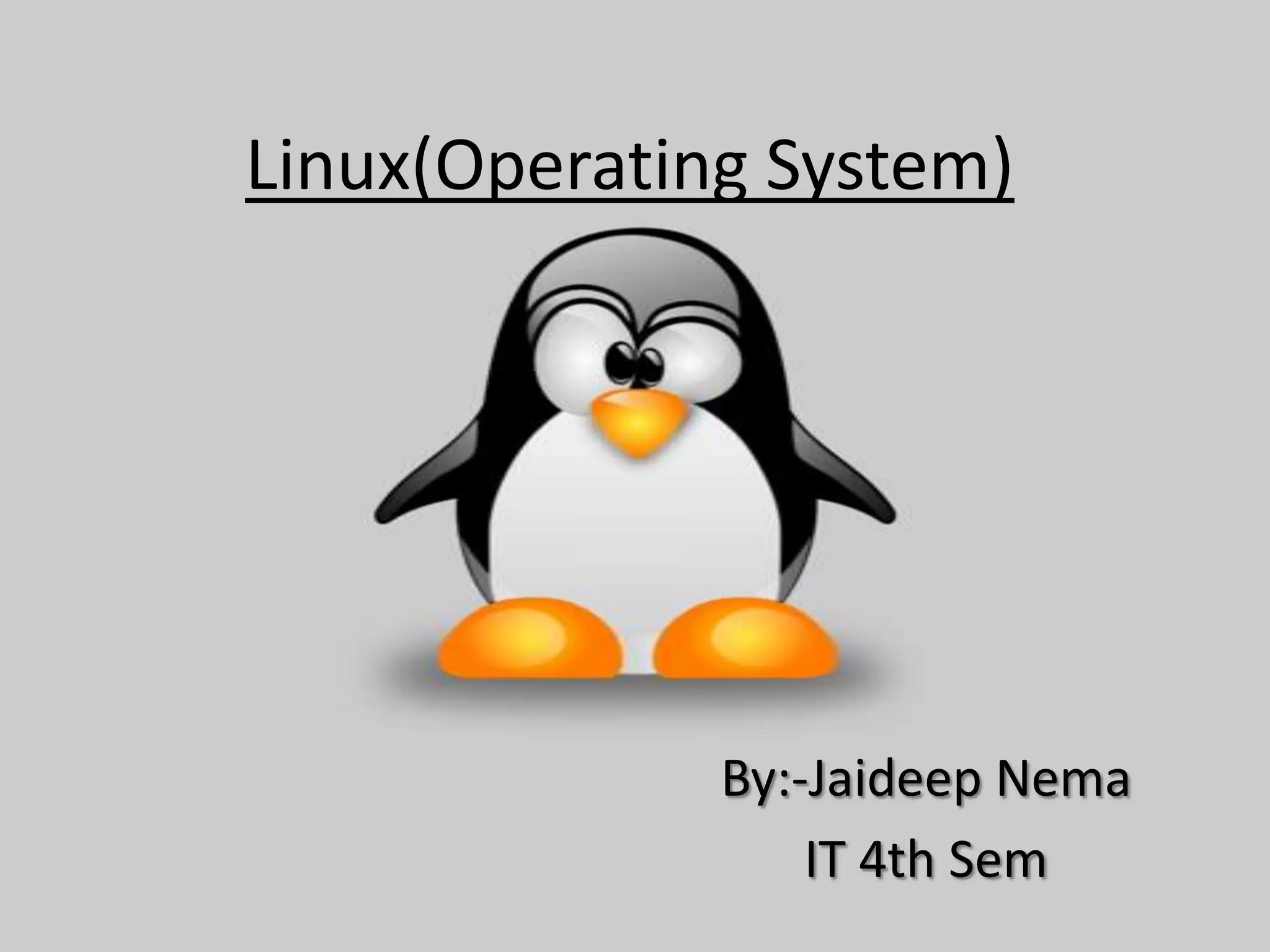 A general Overview of linux !! | PPTX | Operating Systems | Computer ...