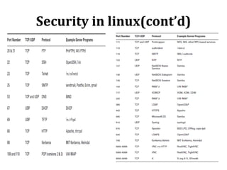 Security in linux(cont’d)

 