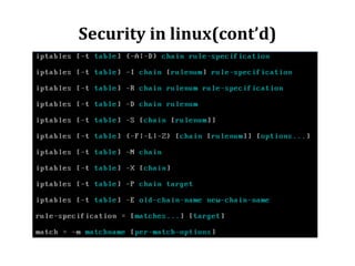 Security in linux(cont’d)

 