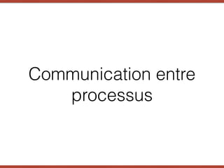 Communication entre
processus
 
