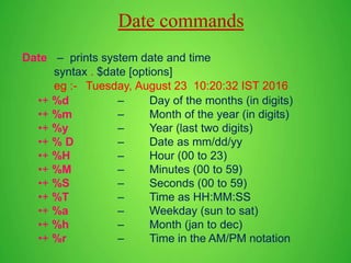 Linux Basic commands and VI Editor | PPTX