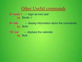 Linux Basic commands and VI Editor | PPTX