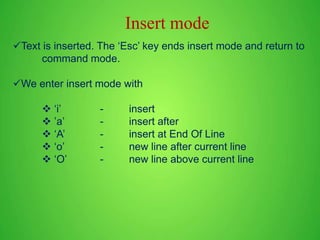 Linux Basic commands and VI Editor | PPTX