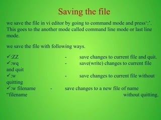 Linux Basic commands and VI Editor | PPTX