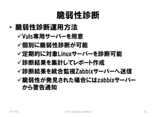 \
2017/9/2 ?2017 Shinichiro Ohhara 28
? \\÷
?Vulså`Щ`
?e˴\Ϥ
?ڵĤˌLinux`Щ`\Ͽ
?\ϽYӋƥݩ`
?\ϽYyϱOҕZabbix`Щ`
?ԤkҊ줿Ϥˤzabbix`Щ`
龯֪ͨ
 