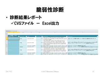 \
2017/9/2 ?2017 Shinichiro Ohhara 33
? \ϽYݩ`
?CVSե ` Excel
 