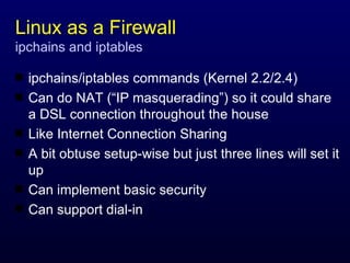 Linux and Samba in 75 Minutes | PPT