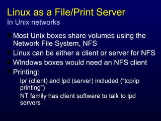 Linux and Samba in 75 Minutes | PPT