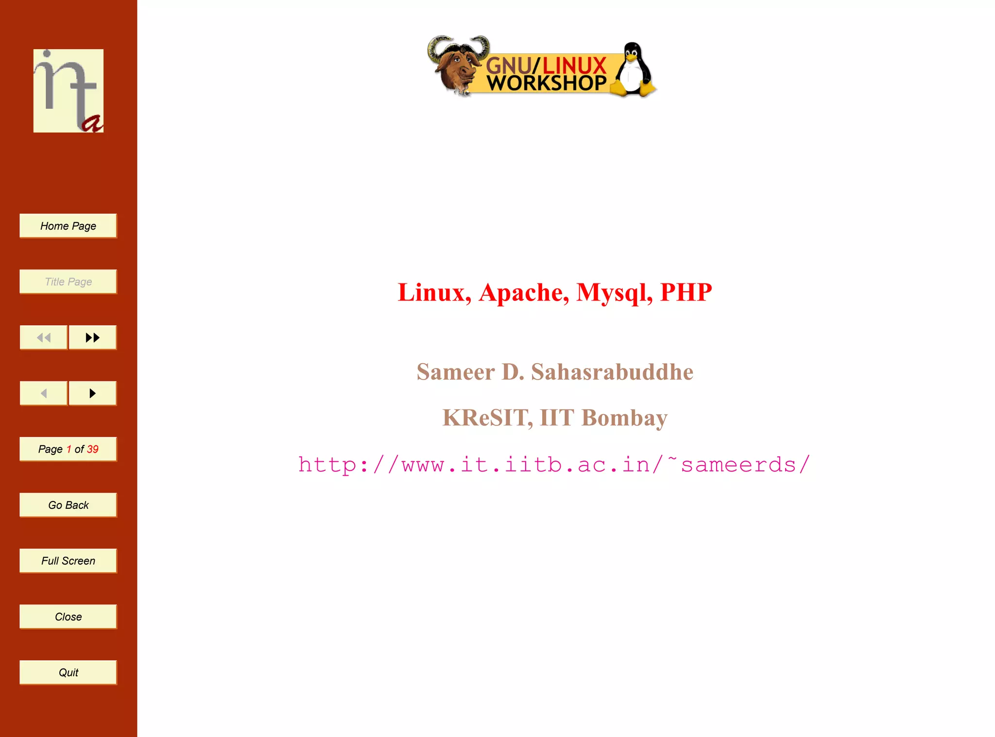 Linux, Apache, Mysql, PHP | PPT
