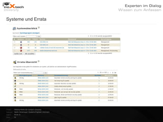 Systeme und Errata




Projekt:   Webinar-Reihe der inoXtech University
Referent: Martin Zehetmayer | Systems Engineer | inoX-tech
Datum:     04.04.12
Seite:     33
 