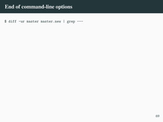 End of command-line options
$ diff -ur master master.new | grep ---
69
 