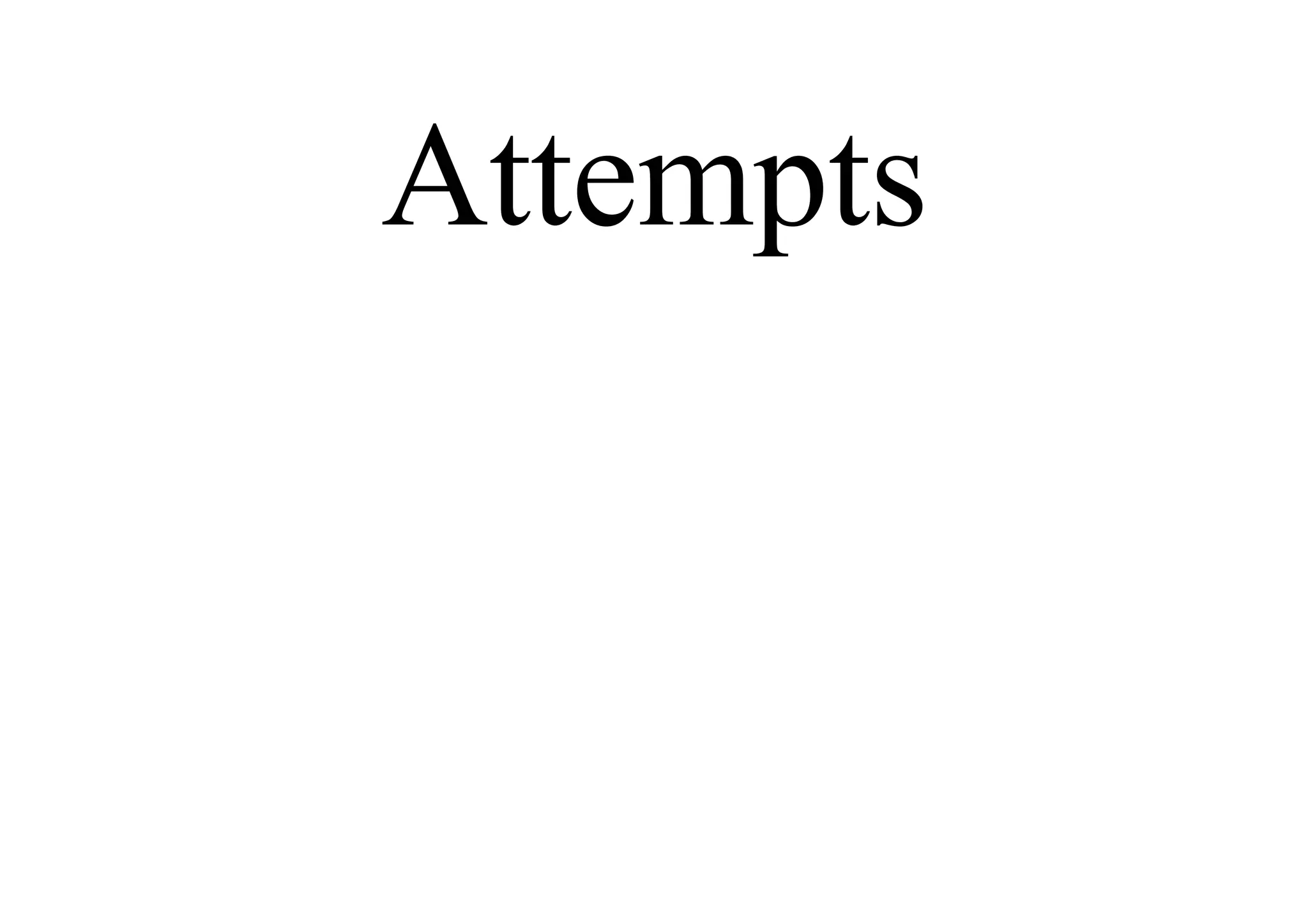 Attempts
 
