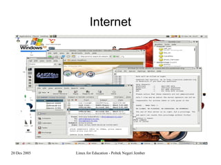 20 Des 2005 Linux for Education - Poltek Negeri Jember
Internet
 