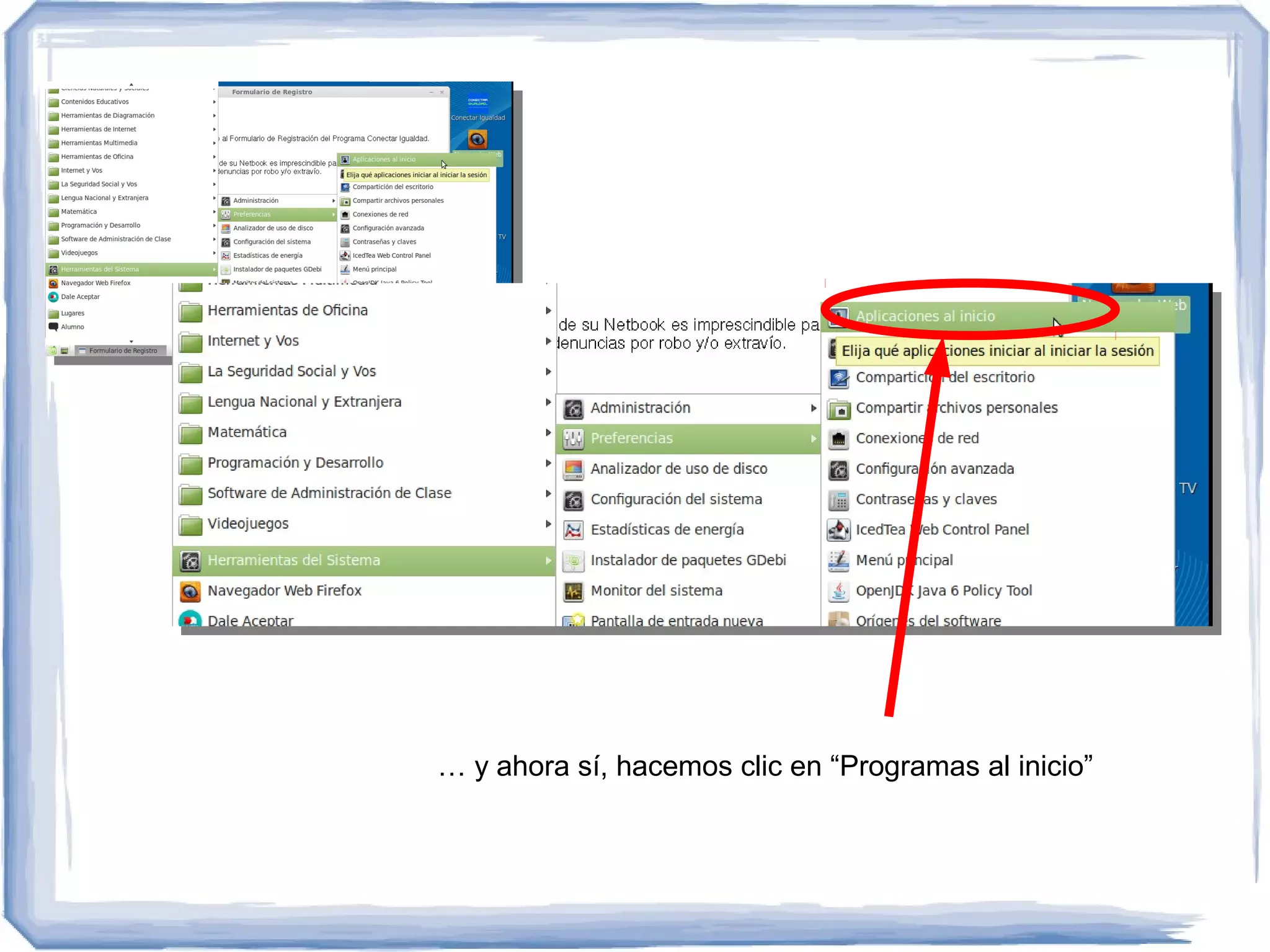 Formulario registro Conectar Igualdad (Linux) | PPT