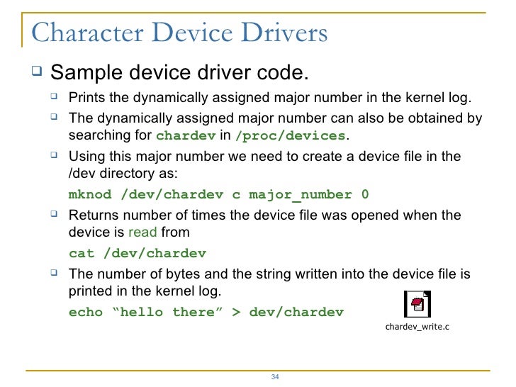 How to write a character device driver in linux