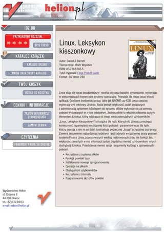 Linux Pocket Guid Linux. Leksykon kieszonkowy | PDF