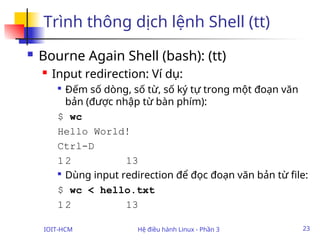 Linux-P3 cách sử dụng hệ điều hành linux phần 3 | PPT