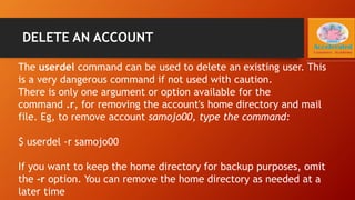 User Administration in Linux | PPSX