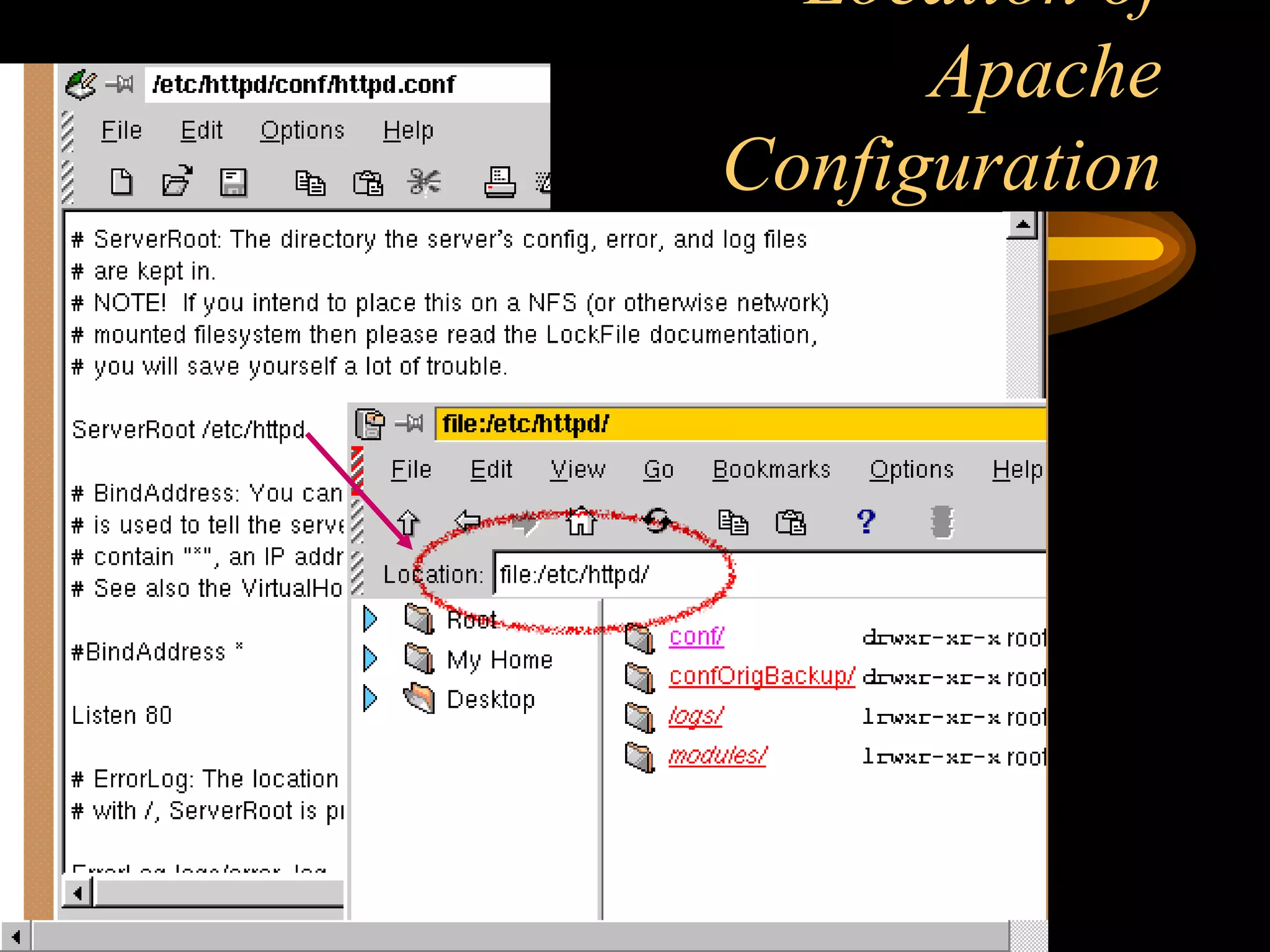 Location of Apache Configuration 