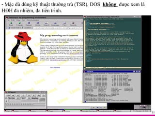 Mặc dù dùng kỹ thuật thường trú (TSR), DOS  không  được xem là HĐH đa nhiệm, đa tiến trình. 