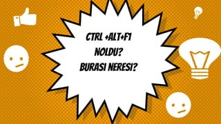 ctrl +alt+f1
Noldu?
Burası neresi?
 