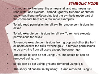 Unix Modes Rwx Linux | PPT
