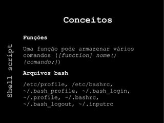 Diretório do usuário e o Shell Administração do Sistema 