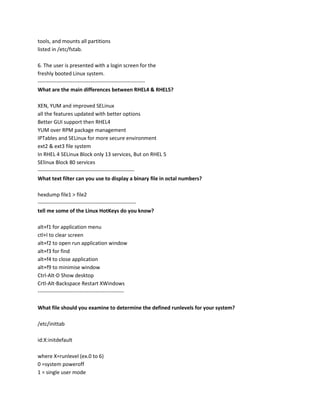 Linux admin interview questions | DOCX