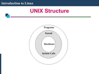 Introduction to Linux 
UNIX Structure 
 